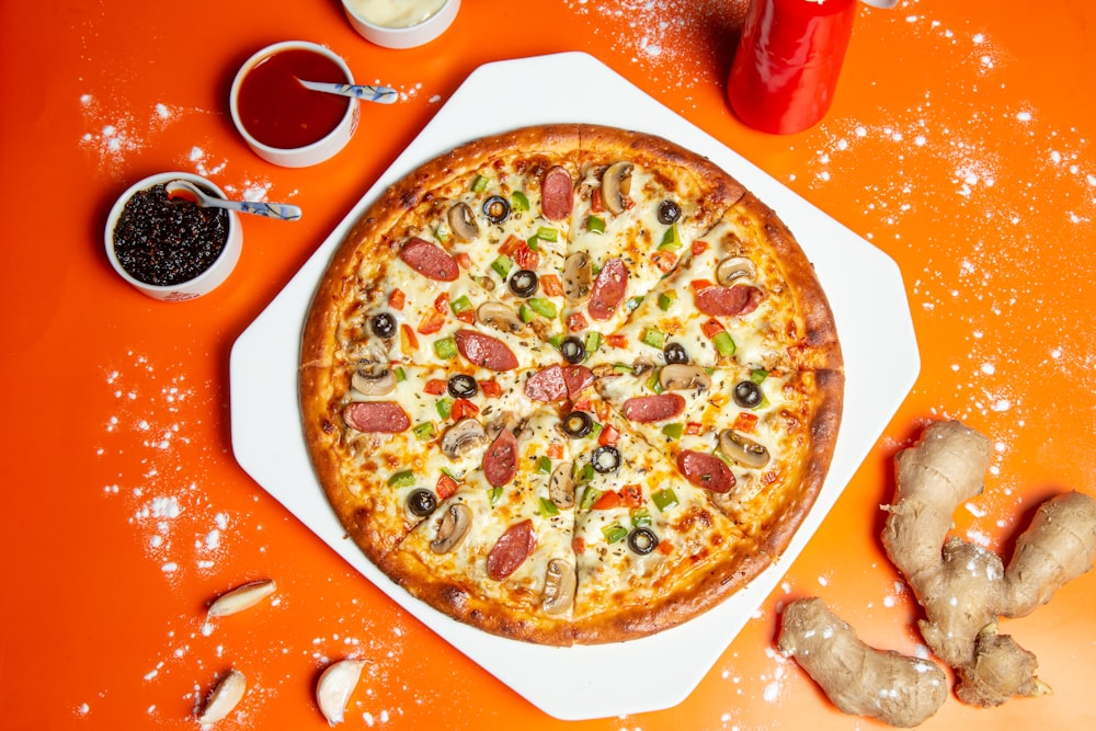 Wood-fired Margherita pizza